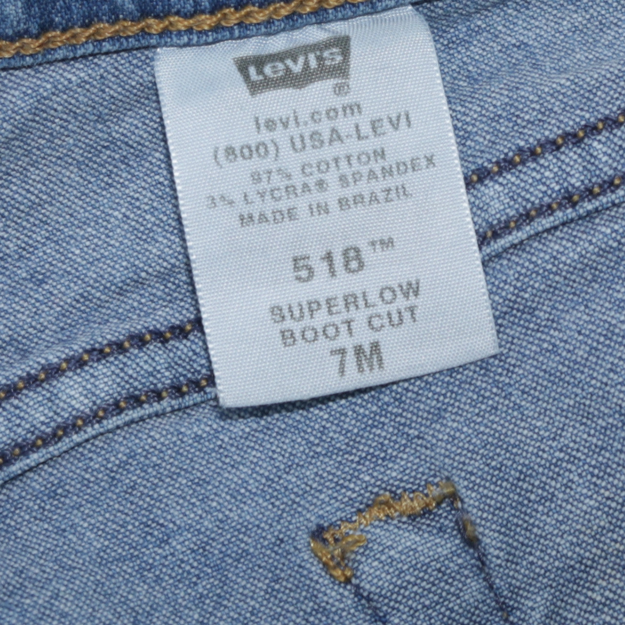 Levi's Women's Blue 518 Bootcut Low Rise Denim Jeans Size 7