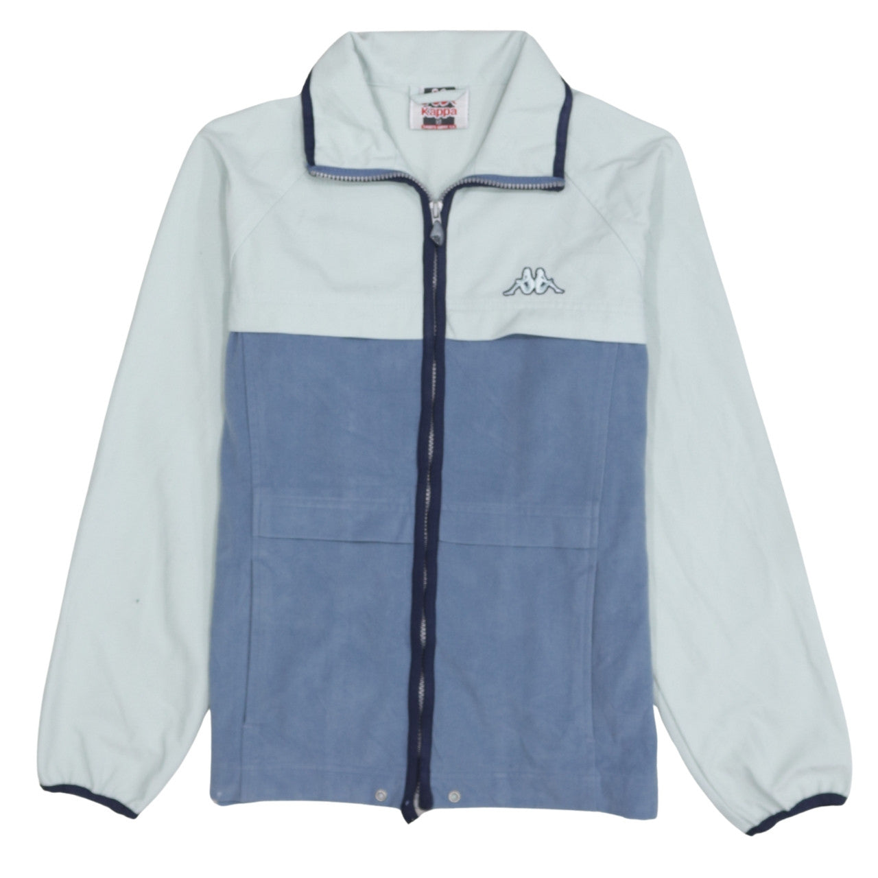 Kappa Womens Blue Full Zip Sports Jacket Size S Retro Casual