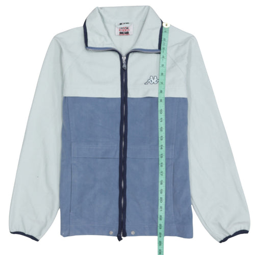 Kappa Womens Blue Full Zip Sports Jacket Size S Retro Casual