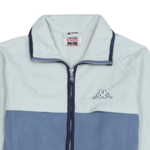 Kappa Womens Blue Full Zip Sports Jacket Size S Retro Casual
