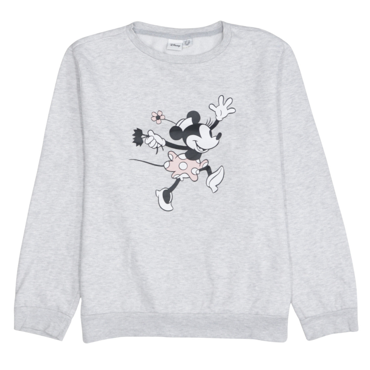 Disney Women’s Grey Minnie Mouse Pullover Sweatshirt Size L