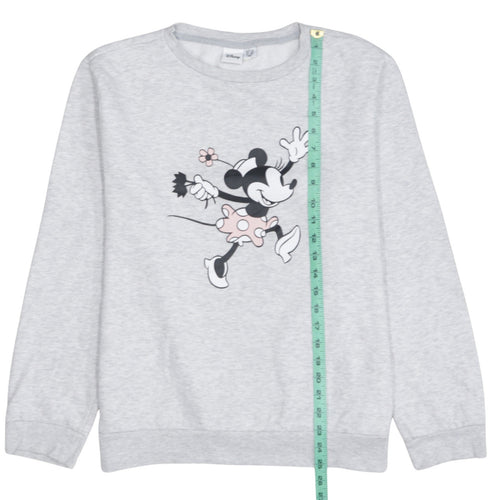 Disney Women’s Grey Minnie Mouse Pullover Sweatshirt Size L