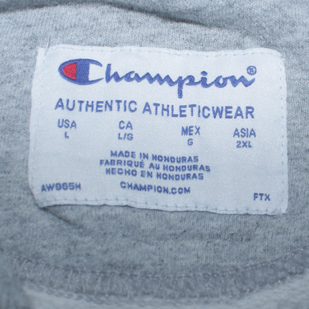 Champion Men's White Pullover Hoodie Size L Logo Graphic Fleece