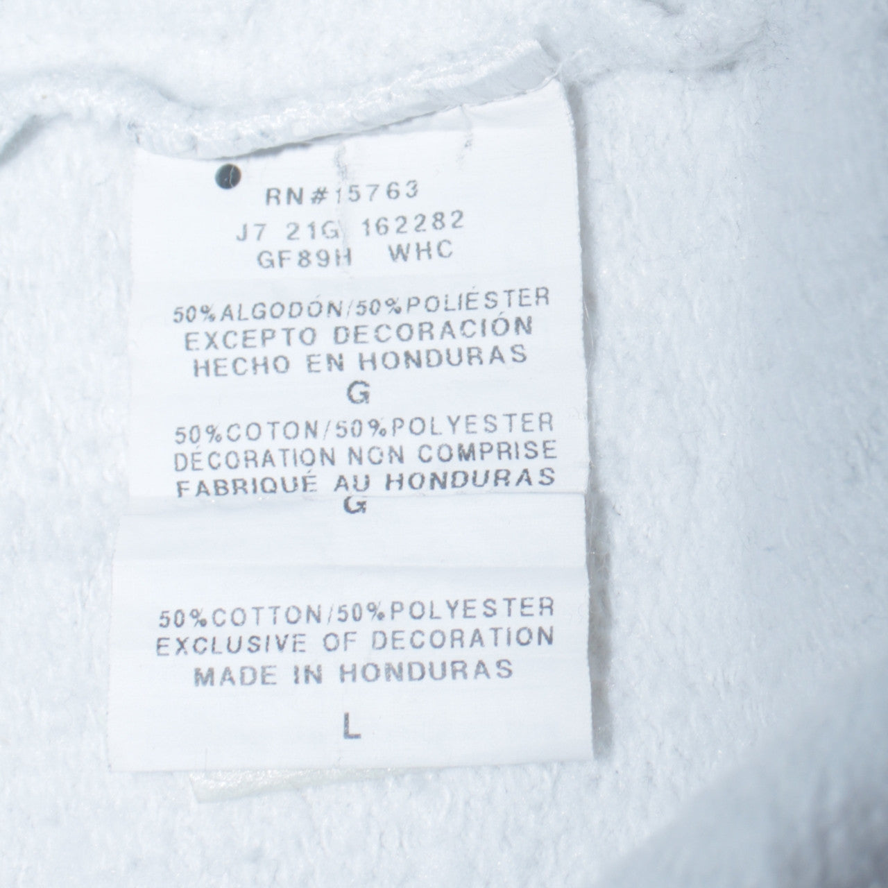 Champion Men's White Pullover Hoodie Size L Logo Graphic Fleece