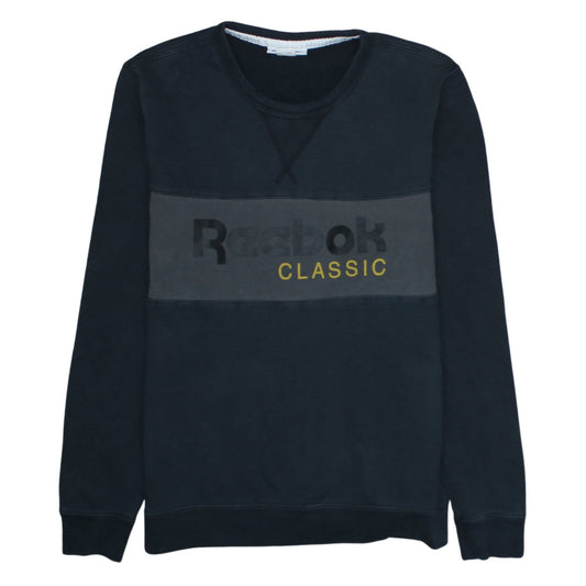 Reebok Men Black Classic Logo Pullover Sweatshirt Size M