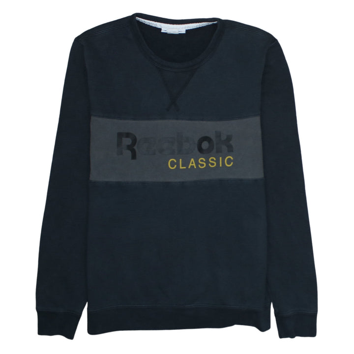 Reebok Men Black Classic Logo Pullover Sweatshirt Size M