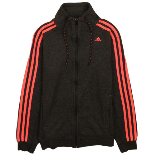Adidas Women Black Full Zip Hoodie S 8-10 Sport Essentials Climalite