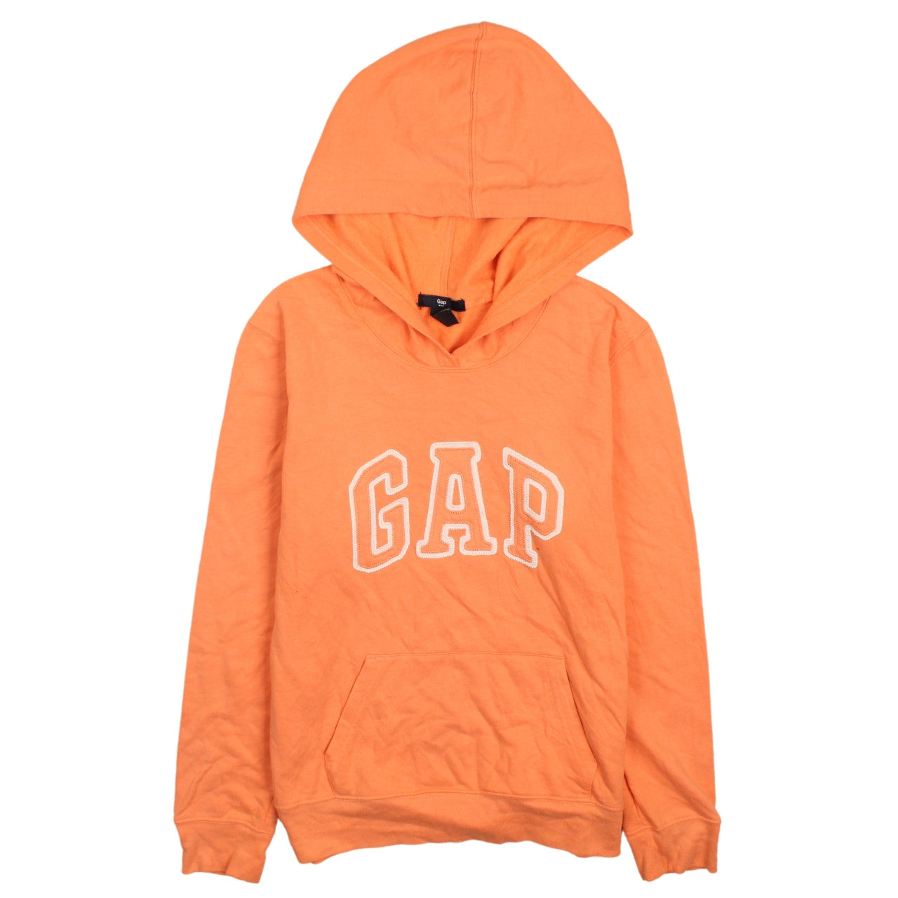 GAP Women Orange Medium Pullover Hoodie with Logo Print