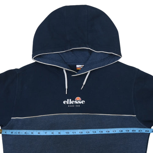 Ellesse Mens Blue Pullover Hoodie Medium Logo Sportswear