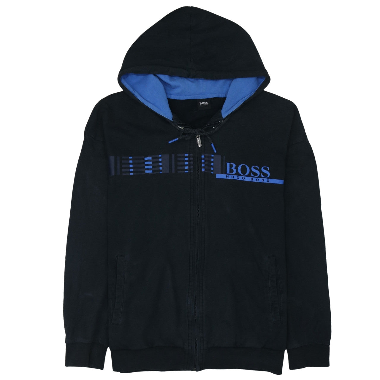 Hugo Boss Men's Black Full Zip Hooded Sweatshirt Size M