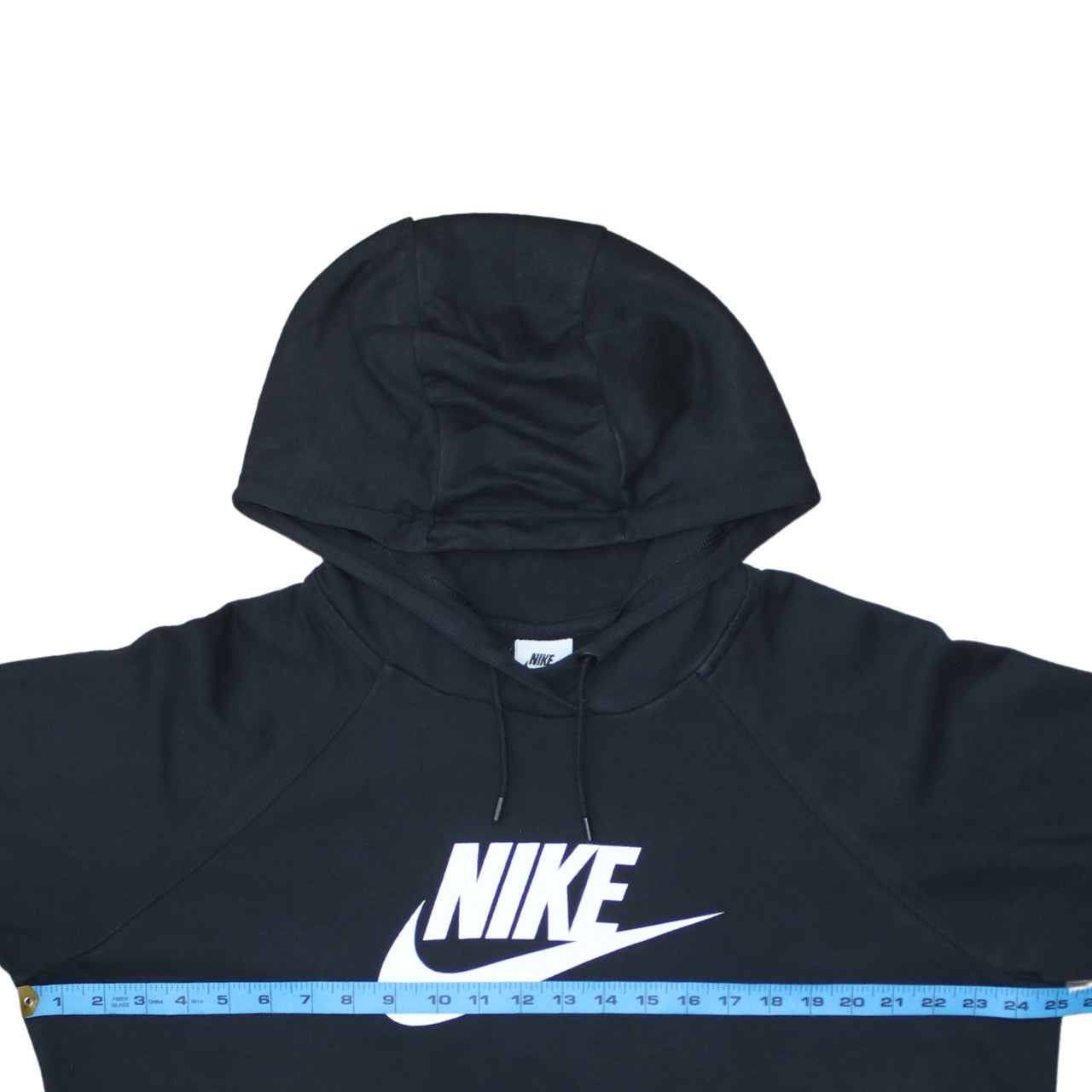 Nike Womens Black XL Pullover Hoodie with Logo Print