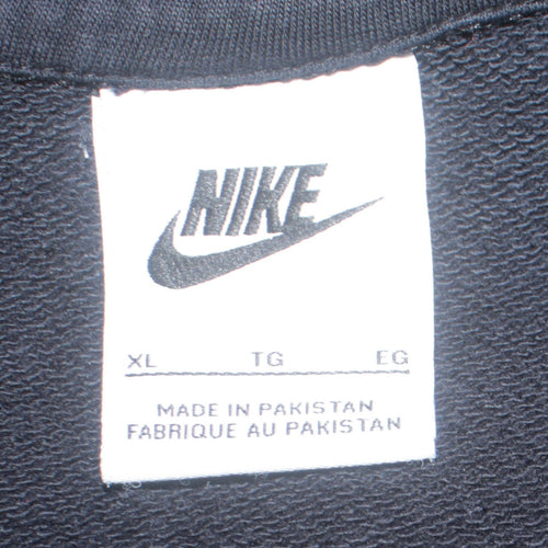 Nike Womens Black XL Pullover Hoodie with Logo Print