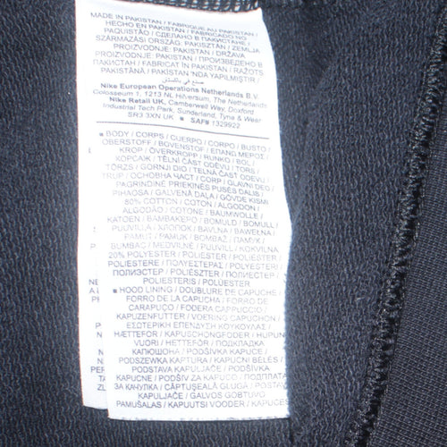 Nike Womens Black XL Pullover Hoodie with Logo Print