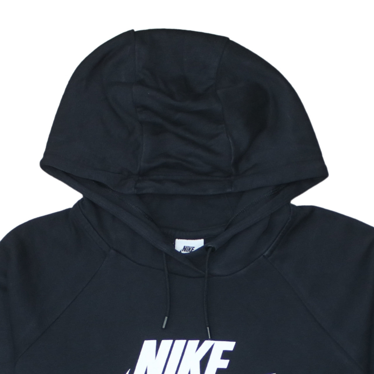 Nike Womens Black XL Pullover Hoodie with Logo Print