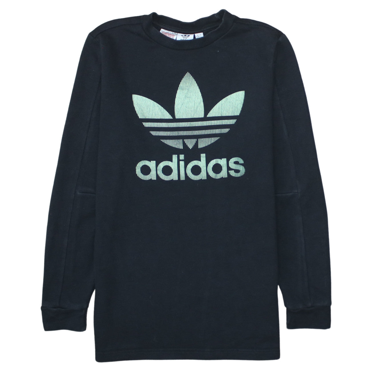 Adidas Boys Black Crew Neck Pullover Sweatshirt Size 13-14 Years