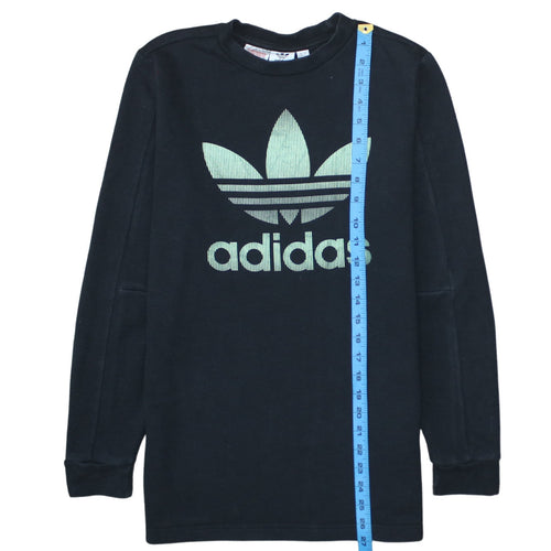 Adidas Boys Black Crew Neck Pullover Sweatshirt Size 13-14 Years