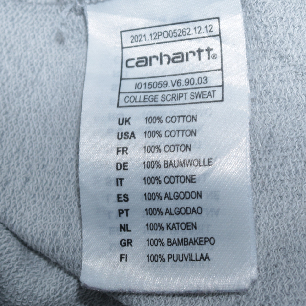 Carhartt Men's Grey M Pullover Crew Neck Sweatshirt