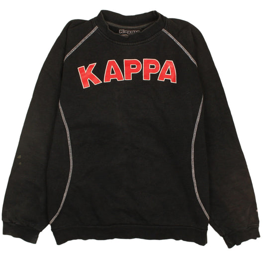 Kappa Men's Black XL Pullover Sweatshirt with Logo Print