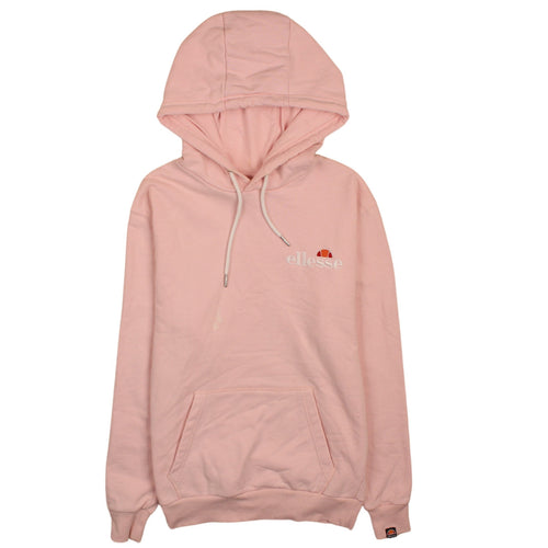 Ellesse Women Pink Pullover Hoodie UK 10 Cotton Logo Sweatshirt