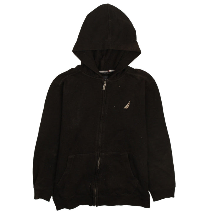 Nautica Boys Black Full Zip Hoodie Size 14/16 L Cotton Blend