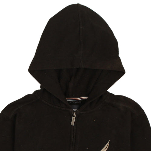 Nautica Boys Black Full Zip Hoodie Size 14/16 L Cotton Blend