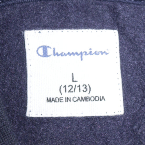 Champion Boys Navy Hoodie Size 12-13 Years Pullover Cotton Blend