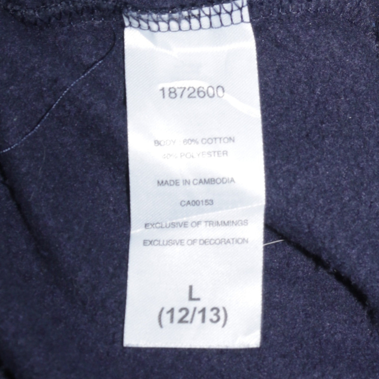 Champion Boys Navy Hoodie Size 12-13 Years Pullover Cotton Blend