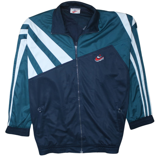 Hengdahang Men's Blue XXL 90s Track Jacket Full Zip Sports Top