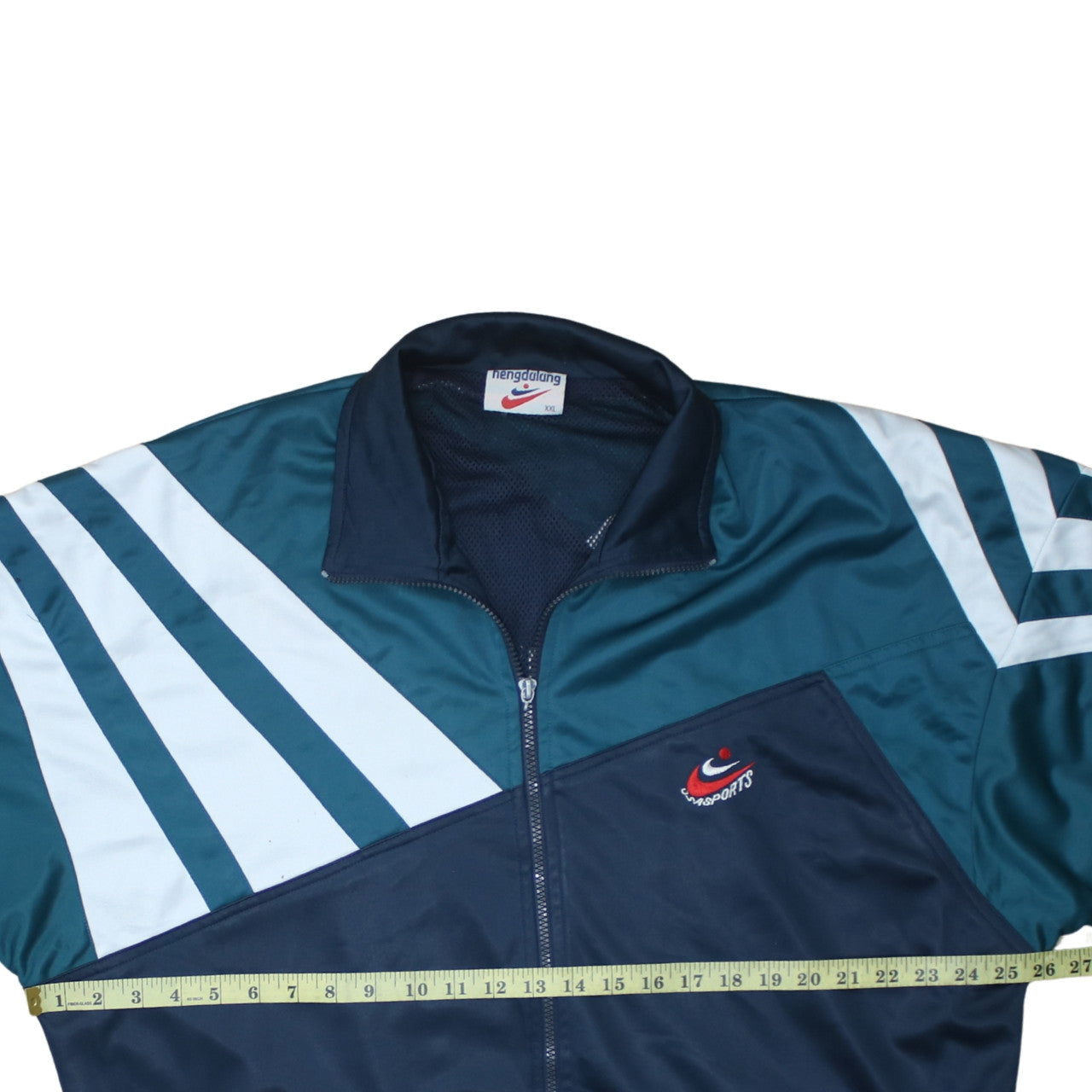 Hengdahang Men's Blue XXL 90s Track Jacket Full Zip Sports Top