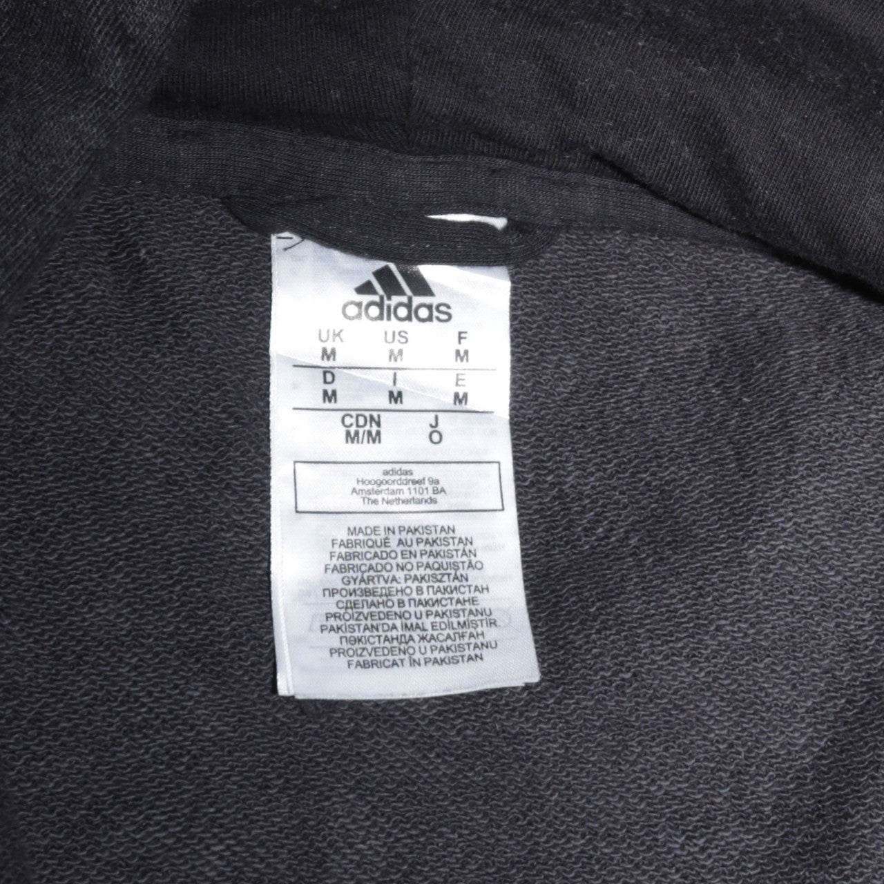 adidas Men's Black Full Zip Hoodie Size M Sportswear