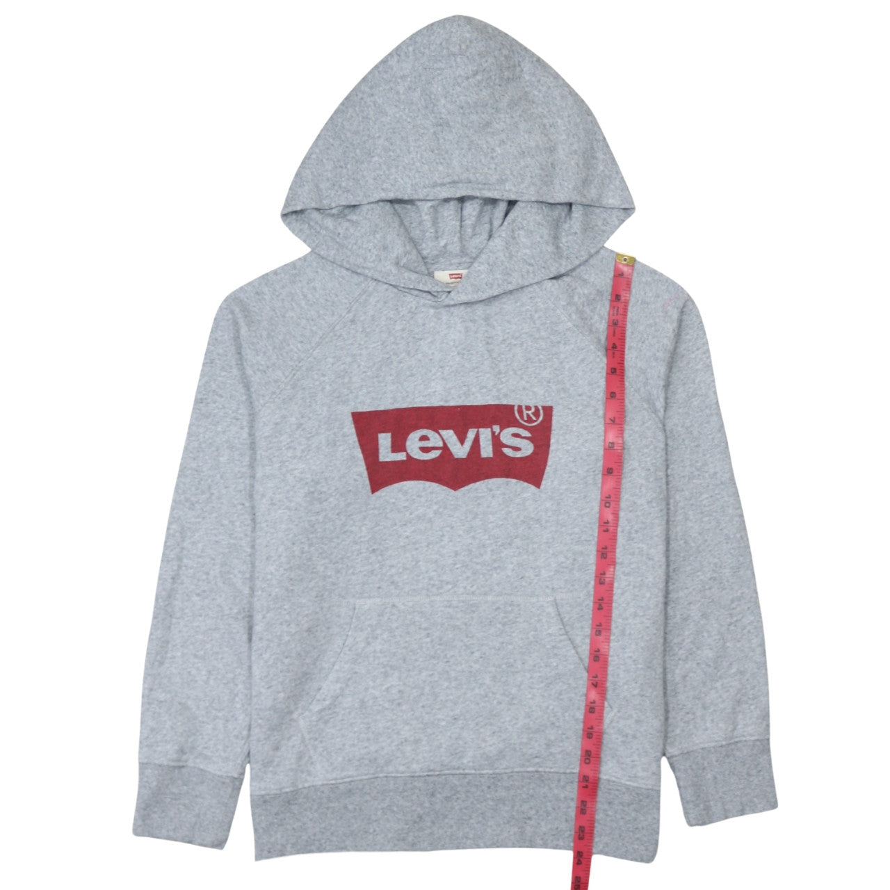 Levi's Men's Grey XS Pullover Hoodie with Logo Graphic Print