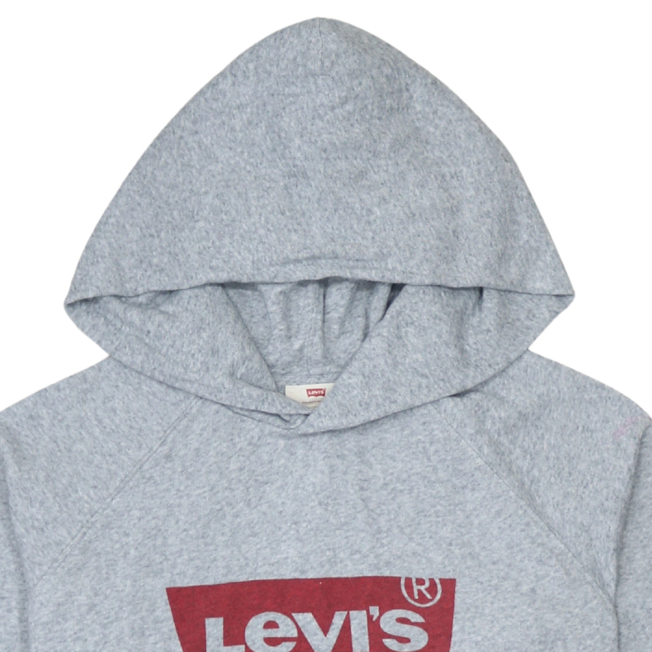 Levi's Men's Grey XS Pullover Hoodie with Logo Graphic Print