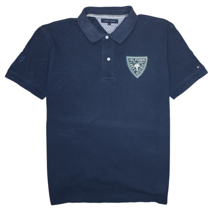 Tommy Hilfiger Men Navy Blue XL Polo Shirt Classic Cotton