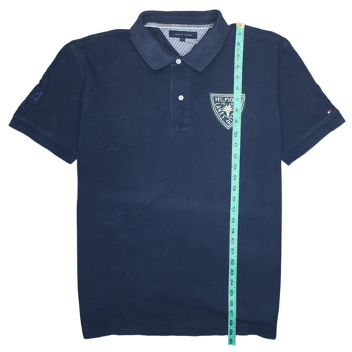 Tommy Hilfiger Men Navy Blue XL Polo Shirt Classic Cotton