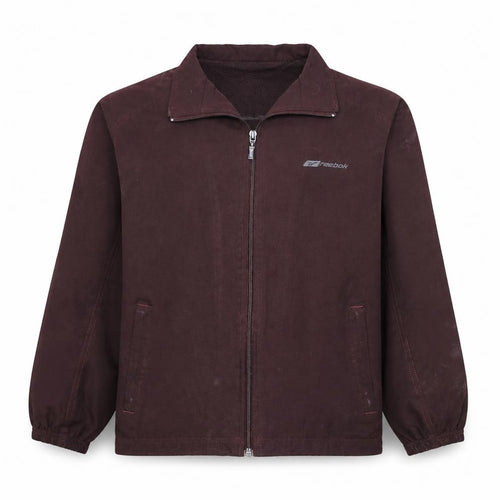 Reebok Boys Brown Full Zip Track Jacket Size 12 Years Polyester Lined