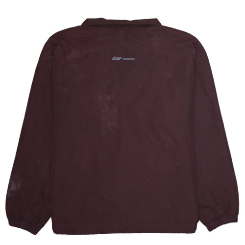 Reebok Boys Brown Full Zip Track Jacket Size 12 Years Polyester Lined