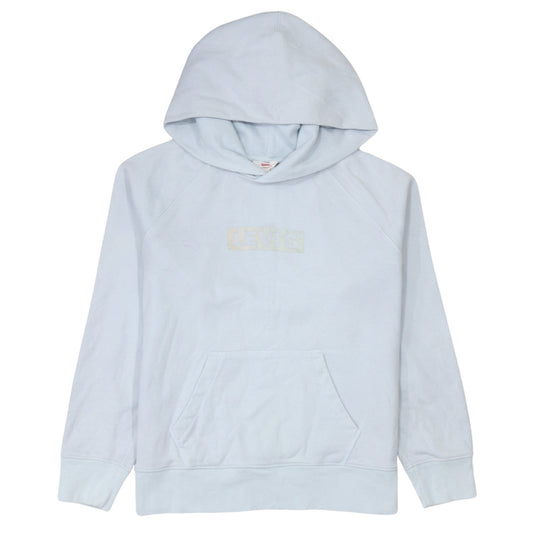 Levi's Womens Light Blue XS Pullover Hoodie with Logo Print