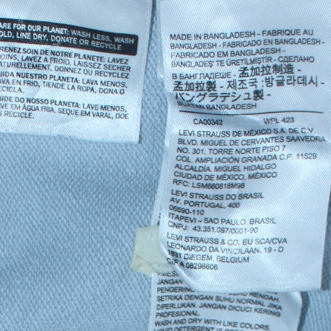 Levi's Womens Light Blue XS Pullover Hoodie with Logo Print