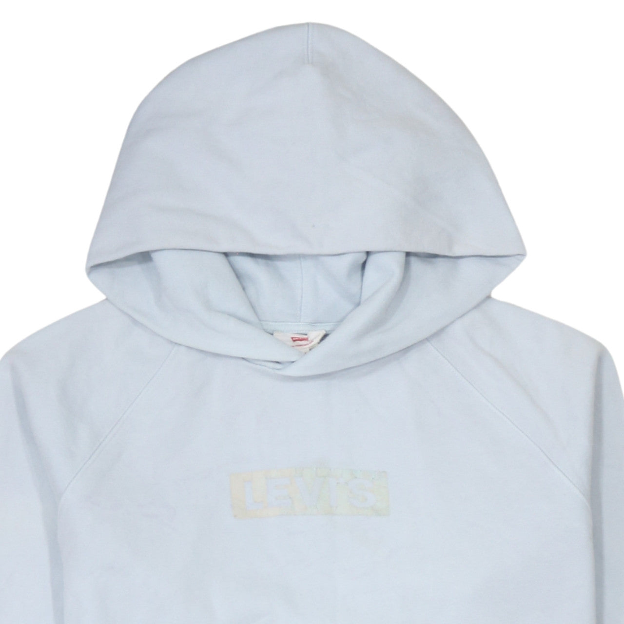 Levi's Womens Light Blue XS Pullover Hoodie with Logo Print