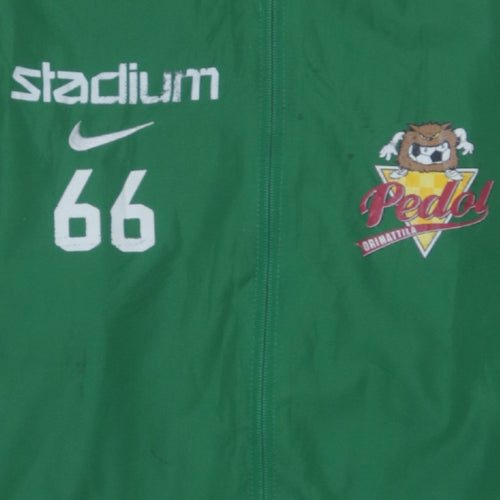 Nike Boys Green Dri-FIT XL Track Jacket Lightweight Full Zip Sports Top