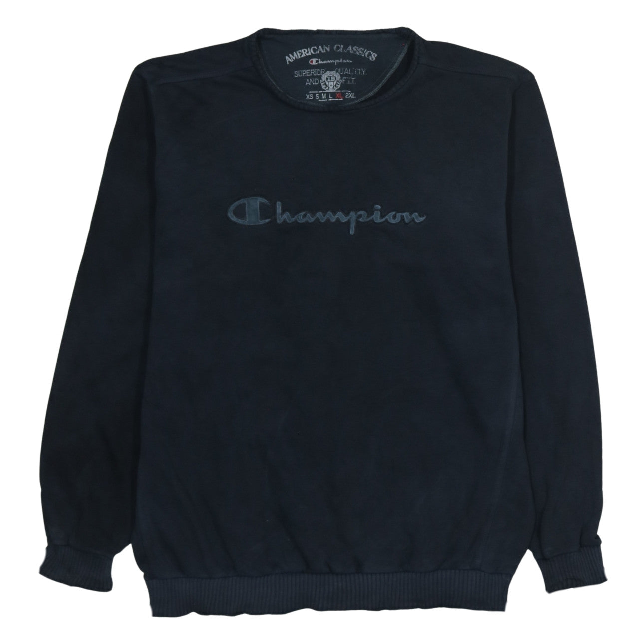 Champion Men's Blue XL Pullover Sweatshirt Classic Logo Crewneck