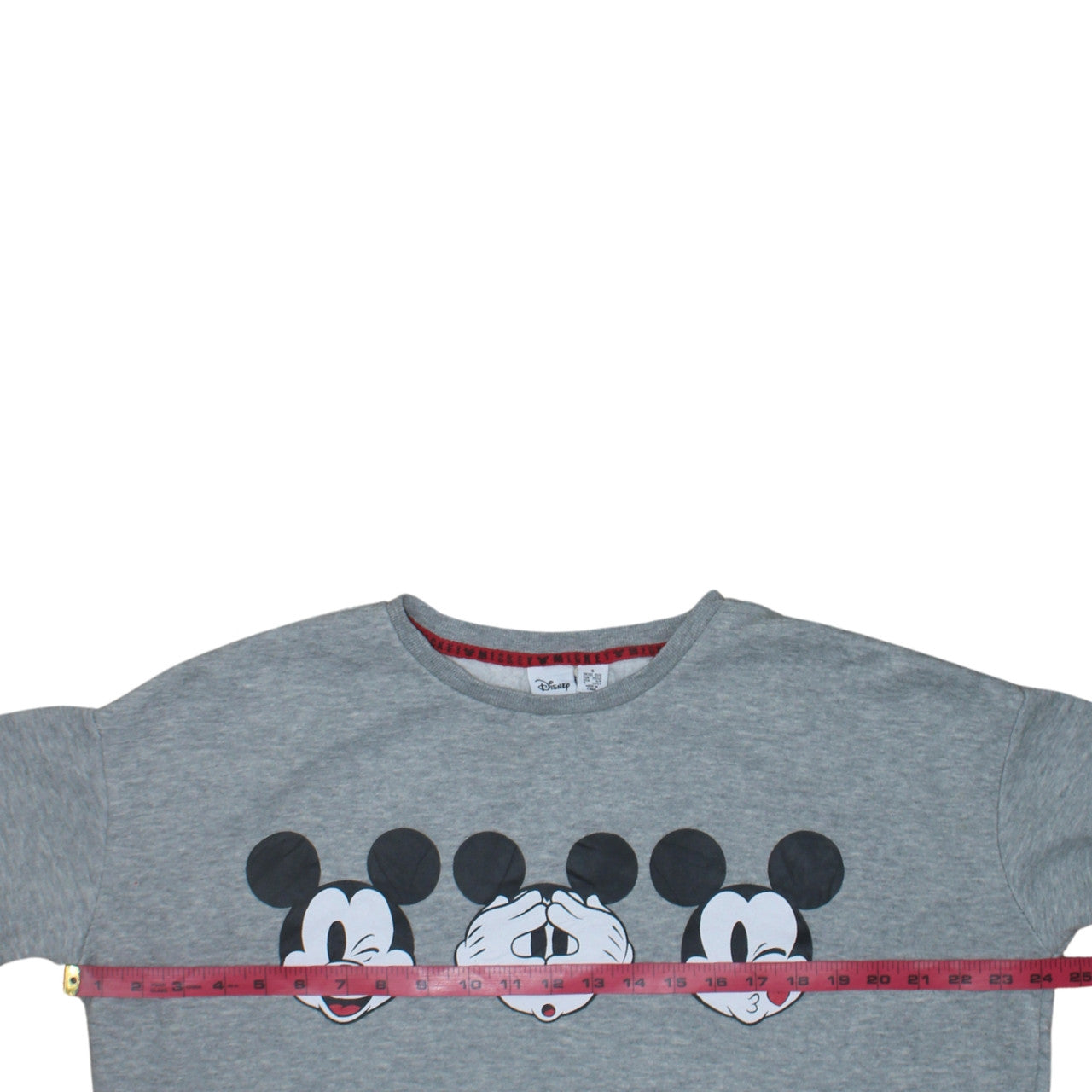 Disney Primark Women's Grey Mickey Mouse Pullover Sweatshirt Size S 10/12