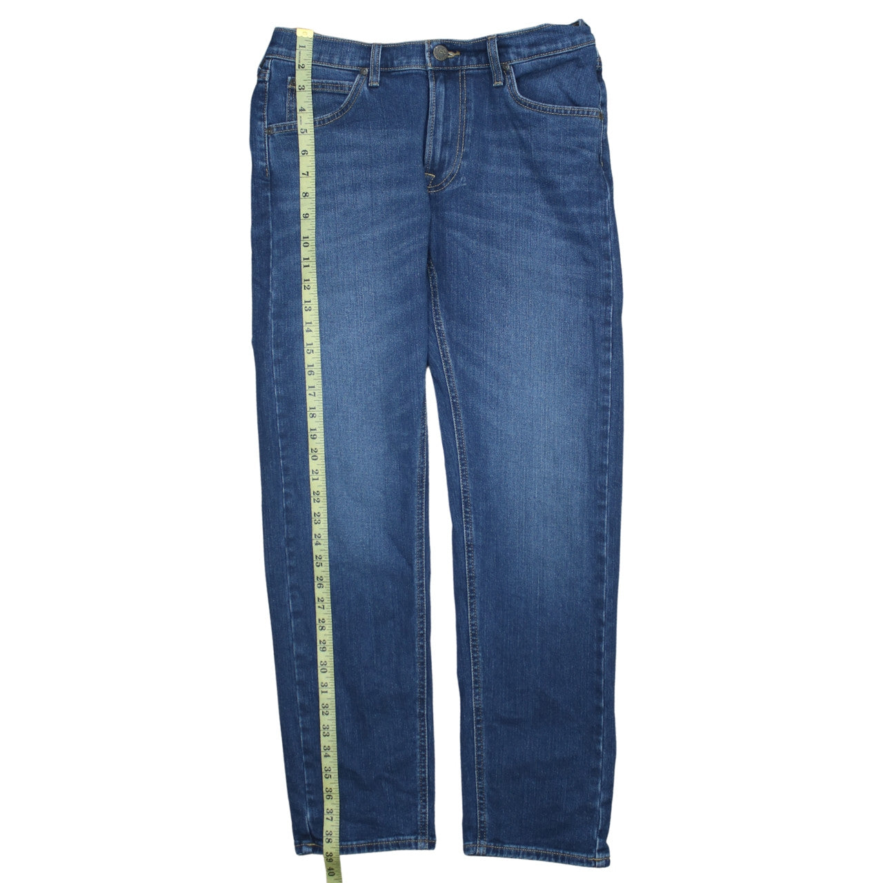 Lee Men's Blue Daren Zip Fly Regular Fit Straight Jeans W31 L30