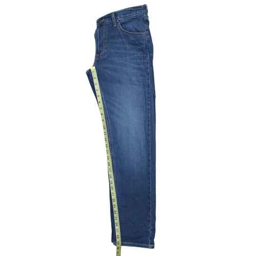 Lee Men's Blue Daren Zip Fly Regular Fit Straight Jeans W31 L30