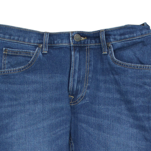 Lee Men's Blue Daren Zip Fly Regular Fit Straight Jeans W31 L30