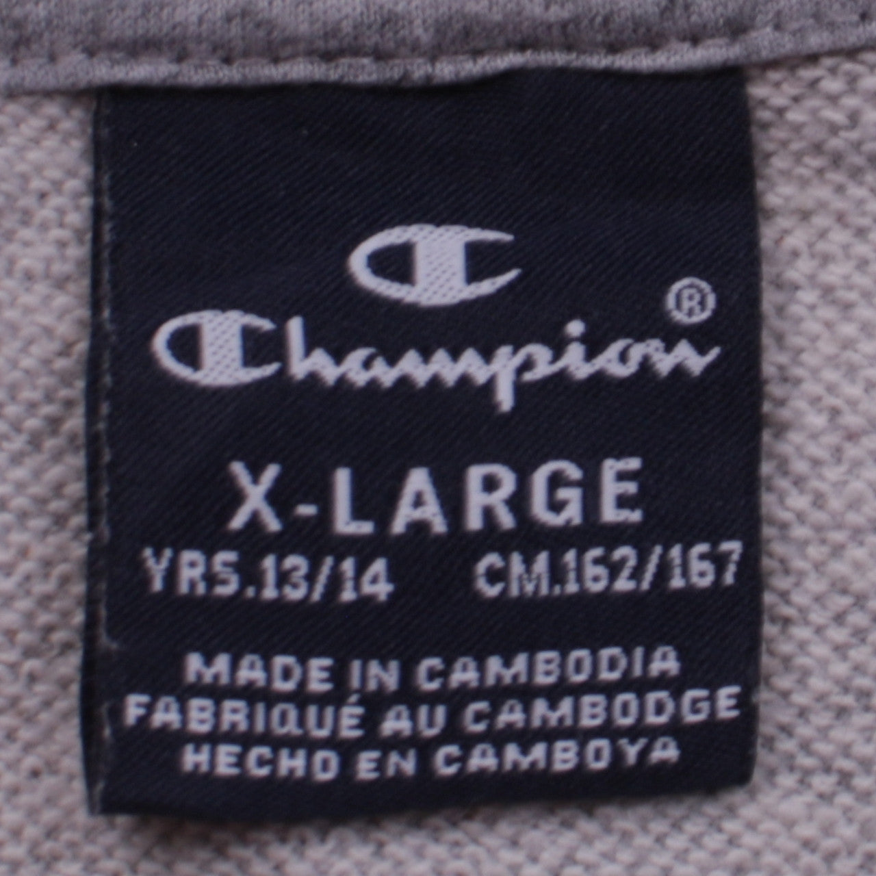 Champion Boys Grey Pullover Hoodie Size 13-14 Years Classic Logo Sweatshirt