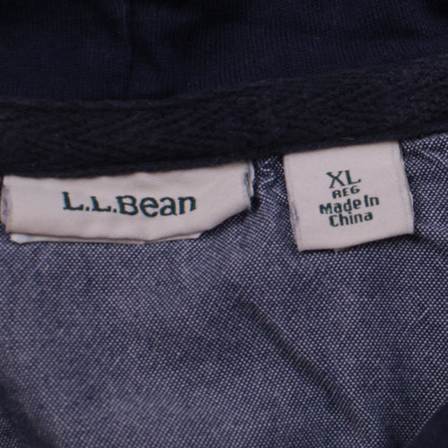 L.L.Bean Men's Blue XL Pullover Hoodie Regular Fit Cotton