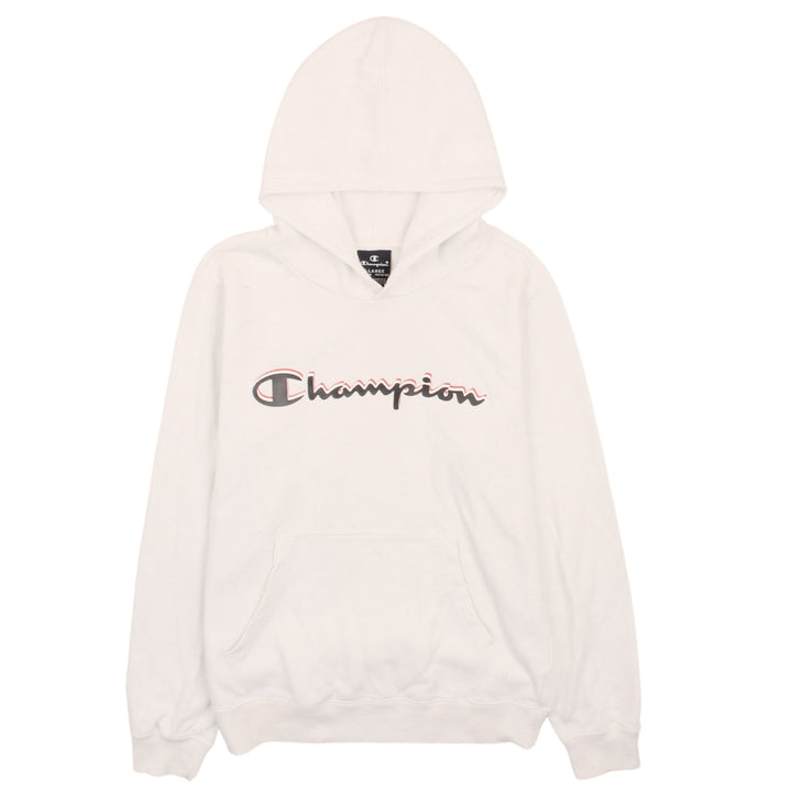 Champion Boys White Pullover Hoodie XL 13-14 Years Graphic Logo Fleece
