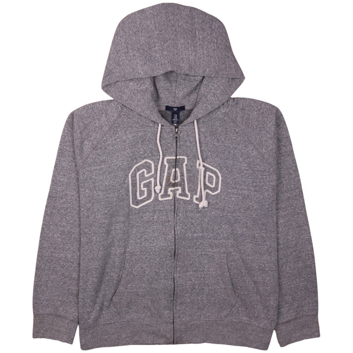 GAP Women Grey Full Zip Hoodie XXL Hooded Sweatshirt Casual