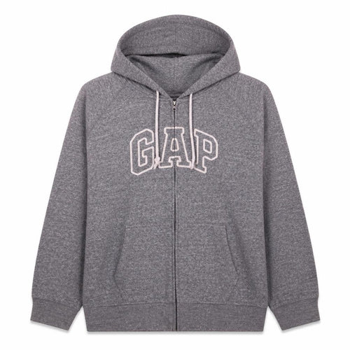 GAP Women Grey Full Zip Hoodie XXL Hooded Sweatshirt Casual